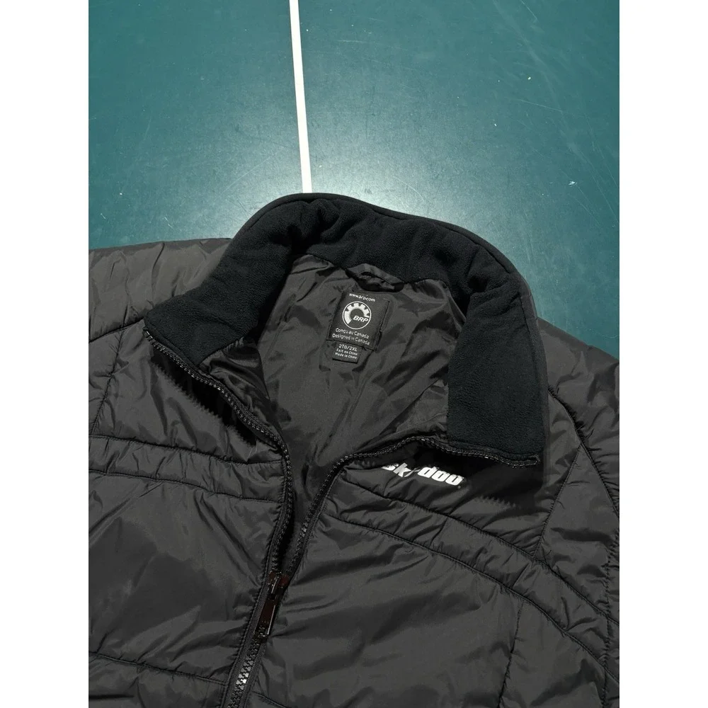 Ski-doo Quilted Vest Men's 2XL Black Puffer Primaloft Full Zip Snowmobile BRP